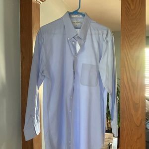 Paul Fredrick blue dress shirt 17.5/34